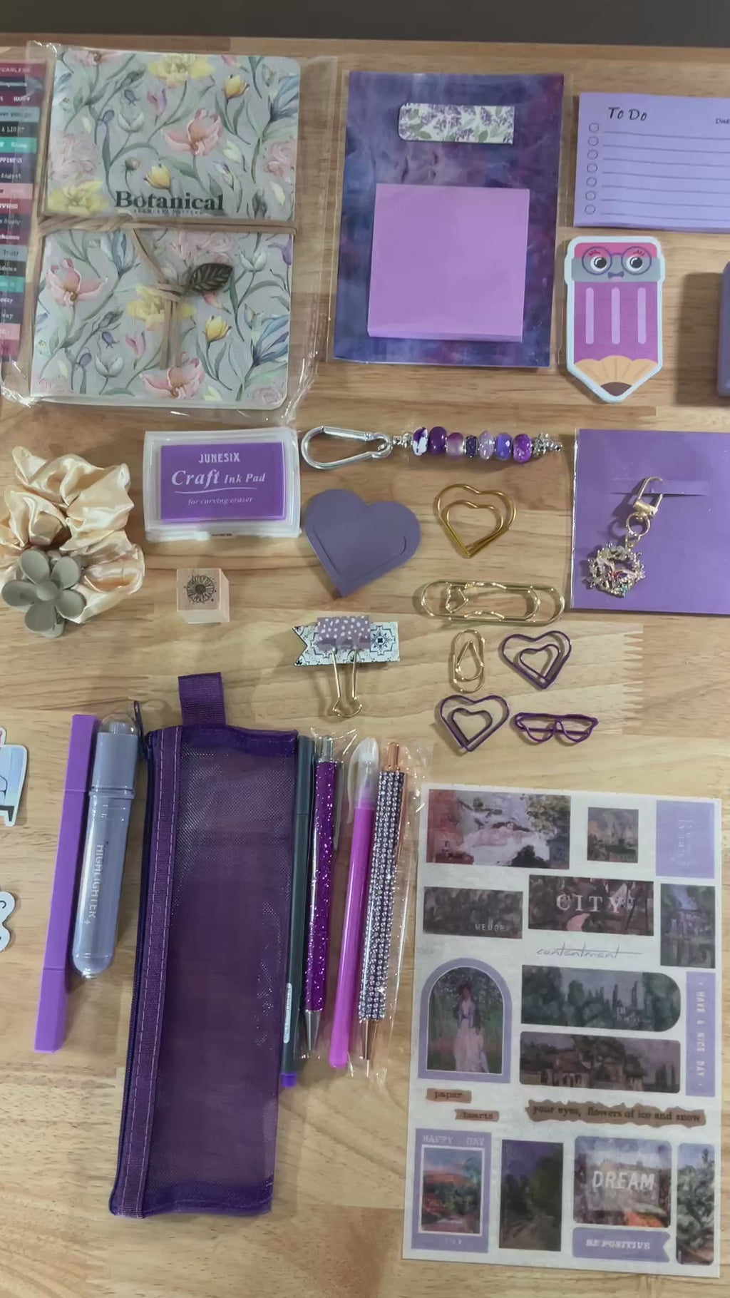 Purple Floral Bookish Bundle Gift Set